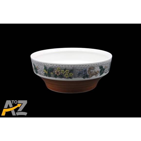 Vintage Goebel Country Burgund 8" Vegetable Serving Bowl - West Germany - Picture 8 of 11